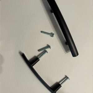 Sleek Black Cabinet Handle Set